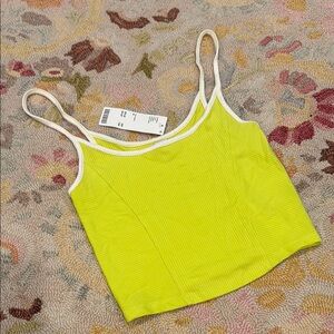 Urban Outfitters Lime Green Ribbed Camisole